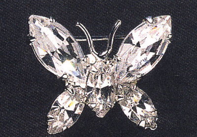 Vlinderbroche 64432 met stras