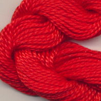 DMC cotton perle 5 - 0666 kerstmis rood - licht op=op uit collectie 