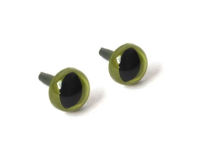 Ogen 10 mm groen kat 1 paar 