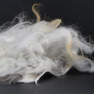 Schapenvacht strook naturel gemeleerd - langhaar