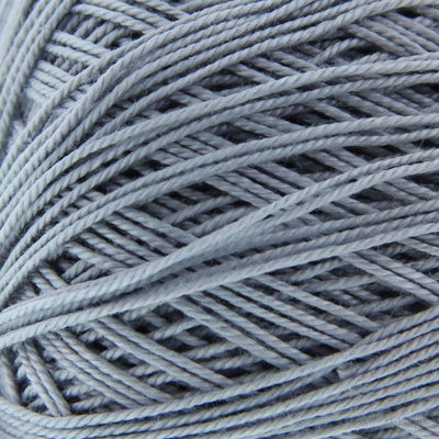 Lammy Yarns Coton crochet NO 10 - 038 zilver grijs