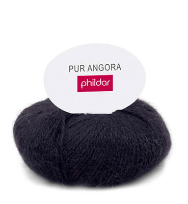 Phildar Phil Pur angora Noir op=op uit collectie 