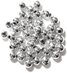 Kraal 5 mm - 01 zilver 25 stuks 