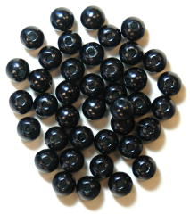 Kraal 4 mm - black hout ca 30 stuks 