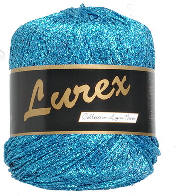 Lammy Yarns Lurex 05 aqua blauw