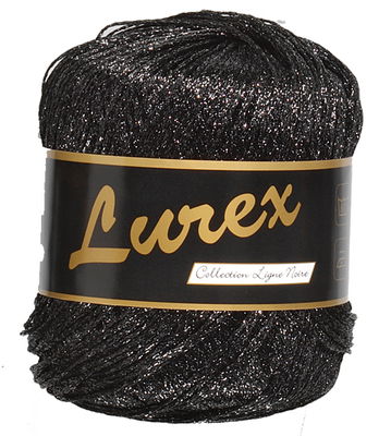 Lammy Yarns Lurex 17 zwart