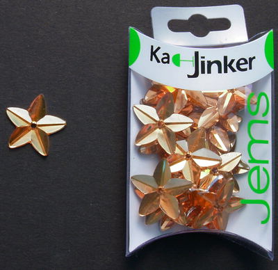 Ka-Jinker jems - facet star - orange op=op 