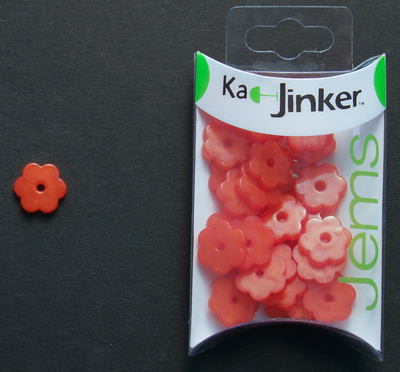 Ka-Jinker jems - Parel bloem klein - koraal/orange op=op 