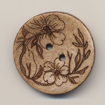 Knoop 25 mm kokos bloem - 564540
