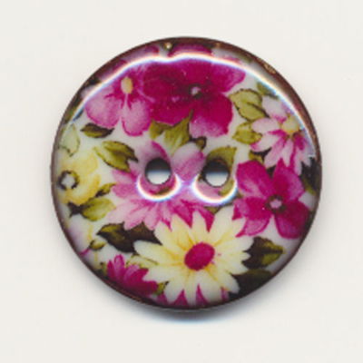 Knoop 27 mm met bloem