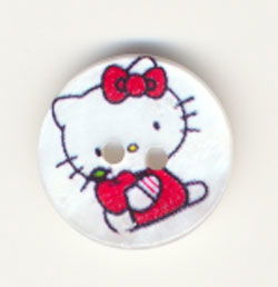 Knoop 18 mm hello kitty