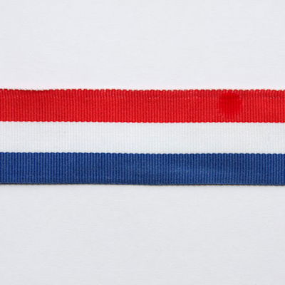 Lint 25 mm rood wit blauw per meter 