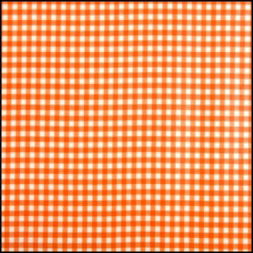 Lint 15 mm ruit oranje - wit per meter 