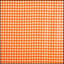 Lint 10 mm  ruit oranje - wit (per meter)