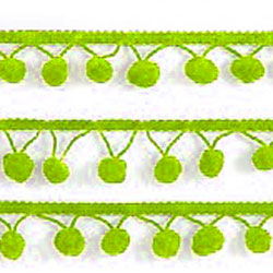 Bolletjesband 15 mm lime groen 6547 per meter op=op 