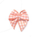 Strikje geruit oranje - wit (10 stuks)