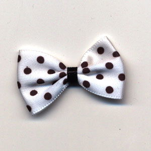 Strikje met stip zwart 2 stuks 