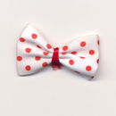 Strikje met stip rood (2 stuks)