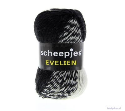 Scheepjes Evelien 001 ecru - zwart