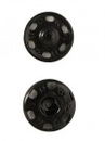 Drukknoop 15 mm zwart (6 stuks)