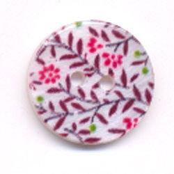 Knoop 16 mm blad met bloem op=op 