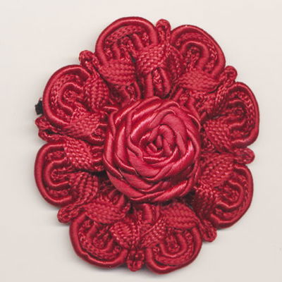 bloem koord 60 mm - donker rood 1 stuks op=op 