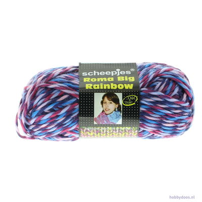 Scheepjes Roma Big rainbow 9 paars roze turquoise op=op 
