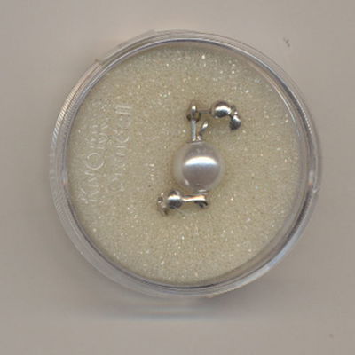 sluiting met parel zilver klein