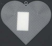 Plastic canvas hart 7,5 cm 10 stuks 