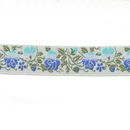 Band rozen 0009 wit blauw 24 mm (op=op)