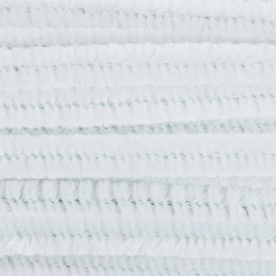 Chenille 4 mm - 30 cm white 10 stuks 