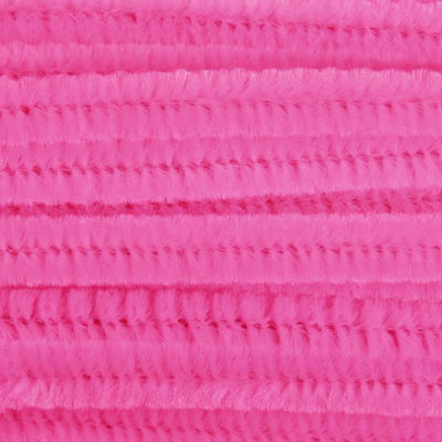 Chenille 12 mm - 30 cm hot pink 10 stuks 