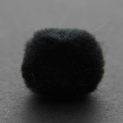 Pompon 25 mm zwart 40 stuks 