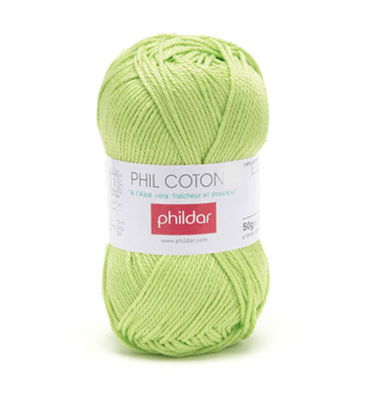 Phildar Phil Coton 4 Pistache 0043 - groen lime op=op uit collectie 
