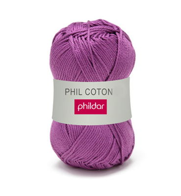 Phildar Phil Coton 4 Clemantine 0061 - paars licht op=op uit collectie 