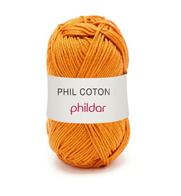 Phildar Phil Coton 4 Girafe - oranje bruin op=op uit collectie 