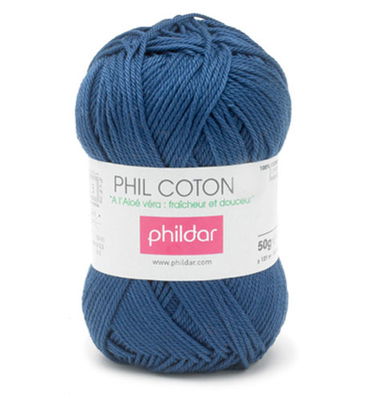 Phildar Phil Coton 4 Marine 0056 - blauw marine op=op uit collectie 