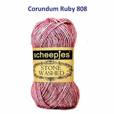 Scheepjes Stone Washed 808 Corundum Ruby