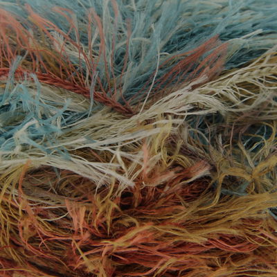 Lammy Yarns Salsa color 631 bruin blauw rood