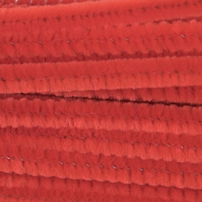 Chenille 6 mm - 30 cm rood 25 stuks 