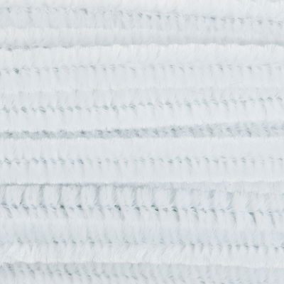Chenille 6 mm - 30 cm wit 50 stuks 
