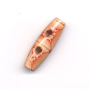 Knoop 30 mm houtje touwtje licht hout met rode lijnen