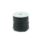 Koord Wax cotton 1 mm - zwart (20 meter)