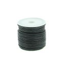 Koord Wax cotton zwart 2 mm (1 meter) 
