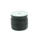 Koord Wax cotton zwart 2 mm 1 meter 