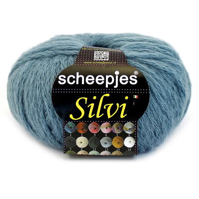 Scheepjes Silvi 0034 denim blauw op=op 