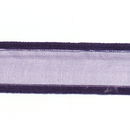 Lint 40 mm voile met fluweel paars (50 cm)(op=op)