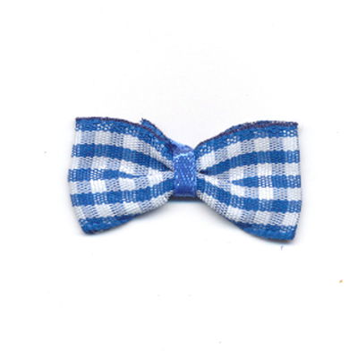 Strikje met ruitje blauw 10 stuks op=op 