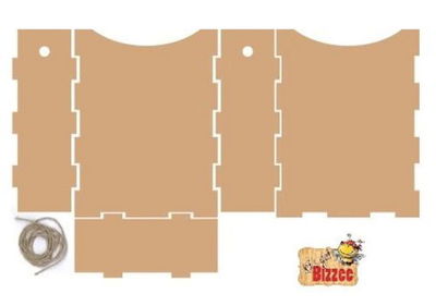 MDF tasje - lets get bizzee op=op 