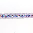Band 10 mm strass roze paars (per 50 cm)